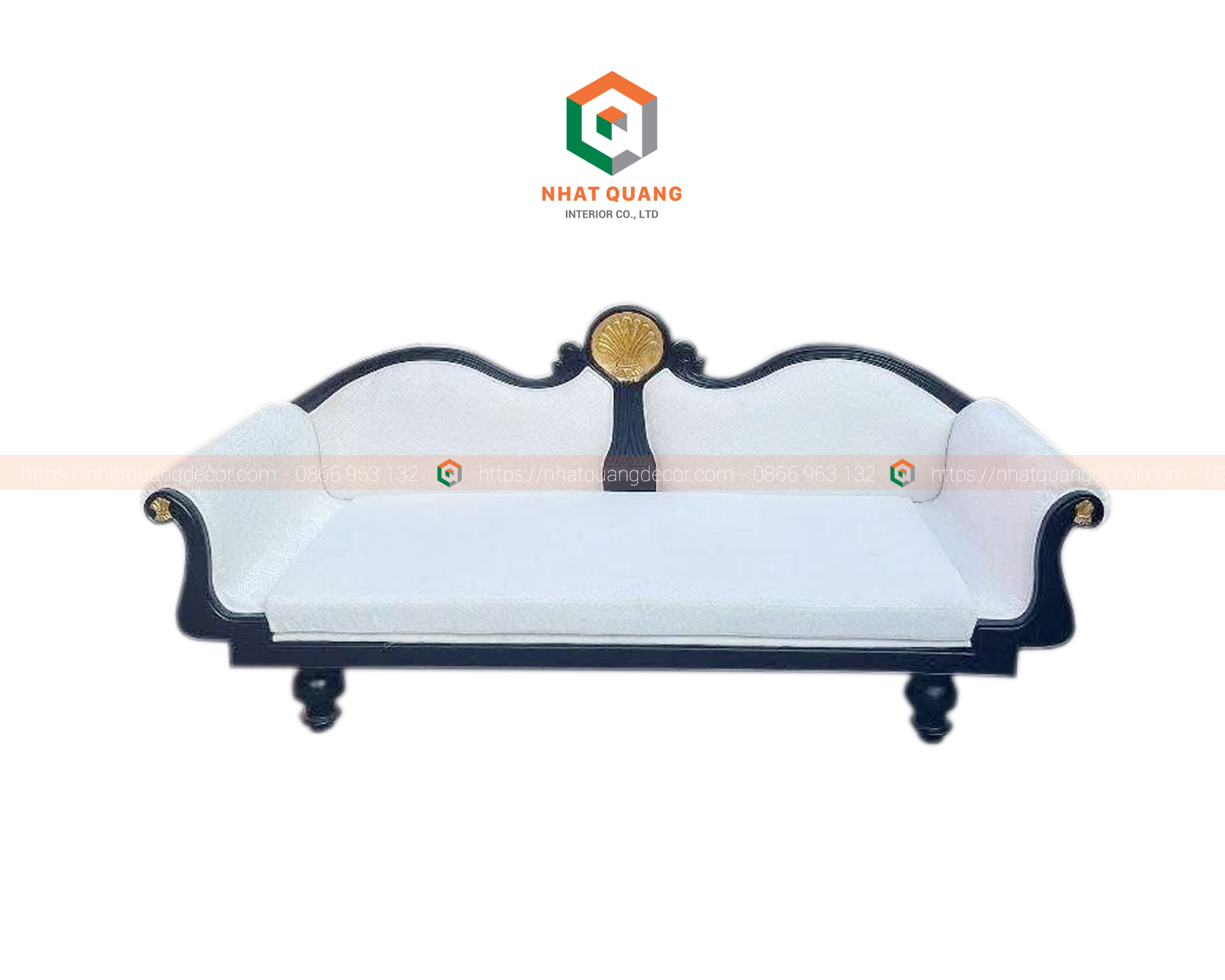 Ghế sofa bọc vải nỉ kiểu dáng classic tân cổ điển SF-026